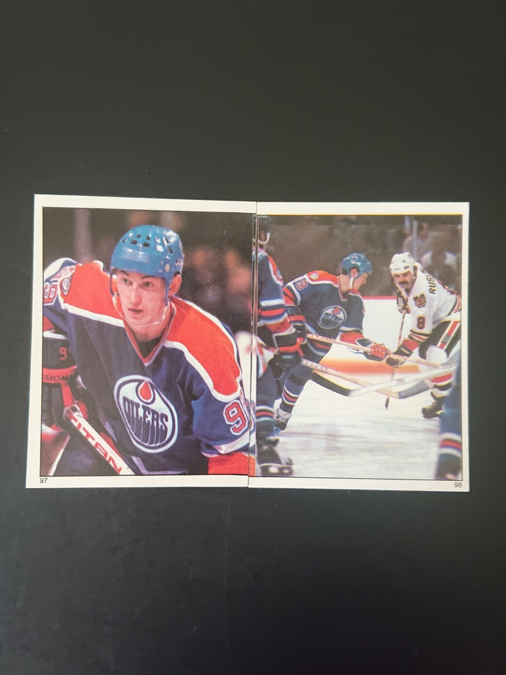 1982 Topps O-Pee-Chee - NHL Hockey - (2x) Wayne Gretzky (97) (98) Mini Stickers